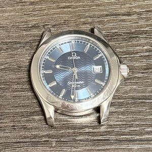 Vintage OMEGA Seamaster 2511.81 Blue Dial Quartz 36mm Swiss Watch Head Only